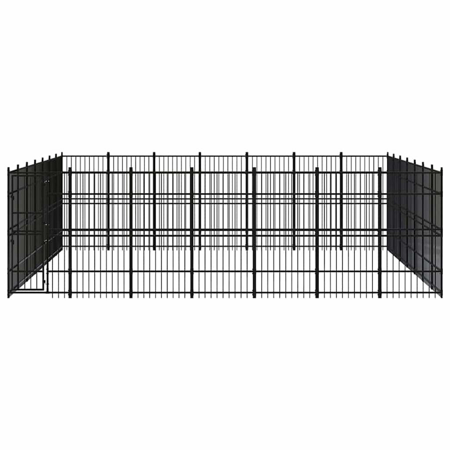 Outdoor Dog Kennel Steel 45,16 m²