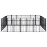 Outdoor Dog Kennel Steel 45.16 m?