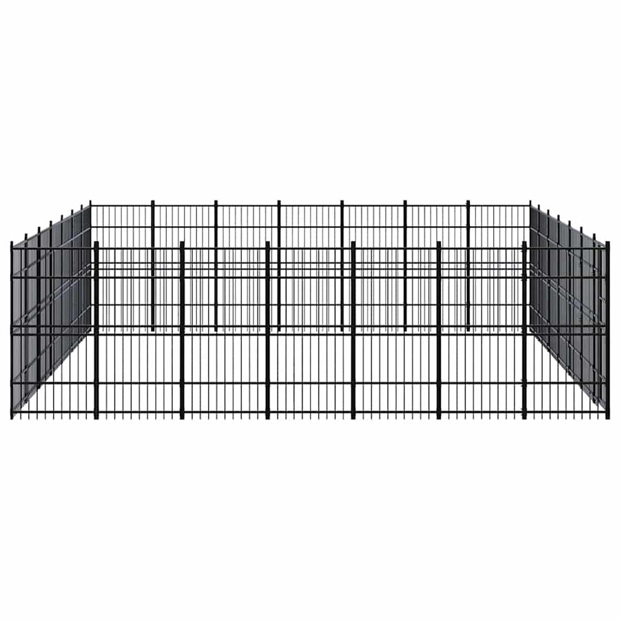 Outdoor Dog Kennel Steel 45,16 m²