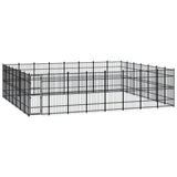 Outdoor Dog Kennel Steel 51.61 m?