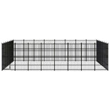 Outdoor Dog Kennel Steel 51.61 m?