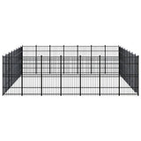 Outdoor Dog Kennel Steel 51.61 m?