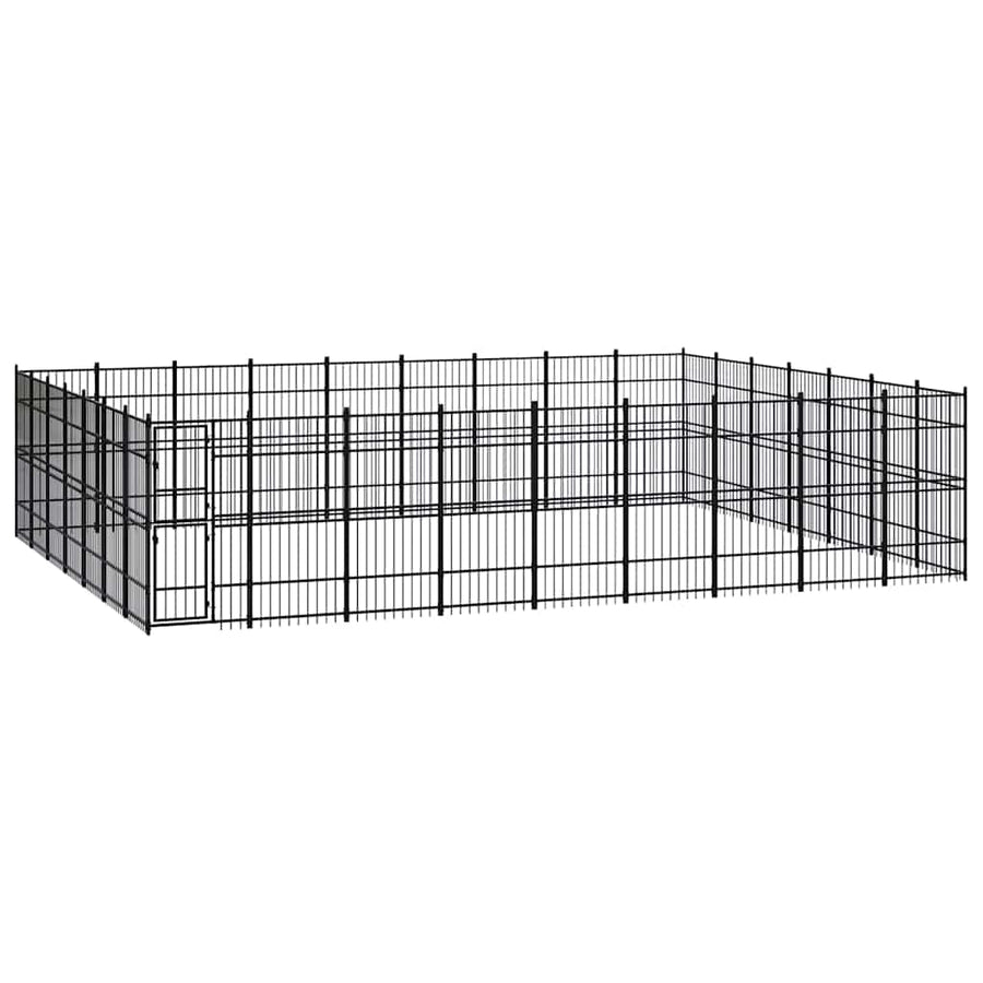 Outdoor Dog Kennel Steel 58,06 m²