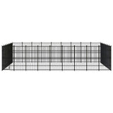 Outdoor Dog Kennel Steel 58.06 m² - Front View