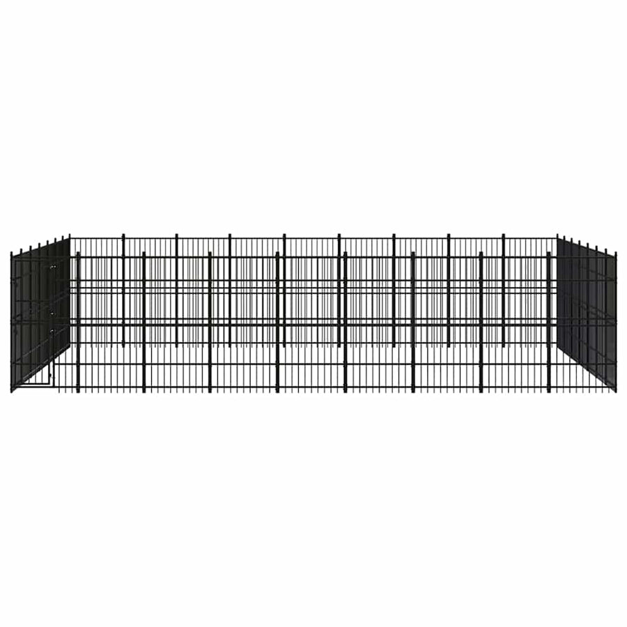Outdoor Dog Kennel Steel 58,06 m²