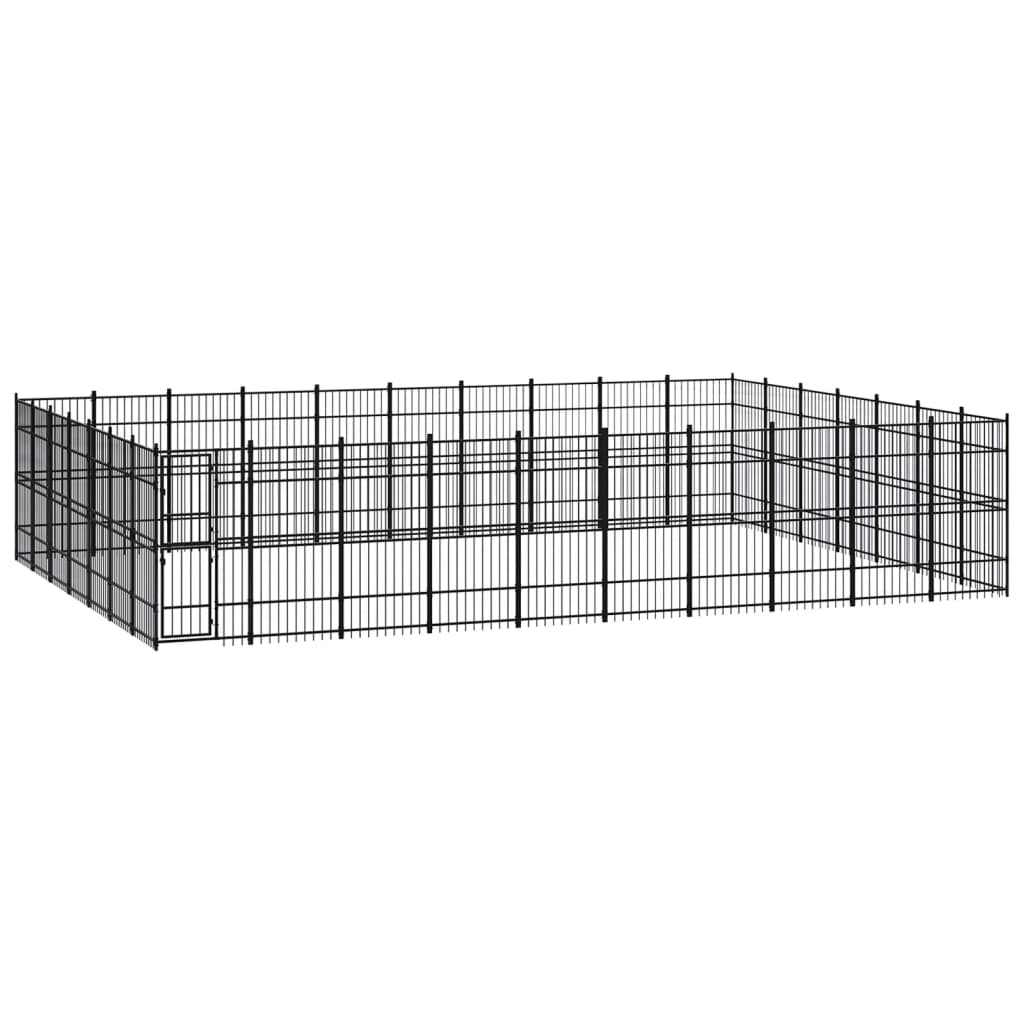 Outdoor Dog Kennel Steel 64.51 m?
