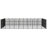Outdoor Dog Kennel Steel 64.51 m?
