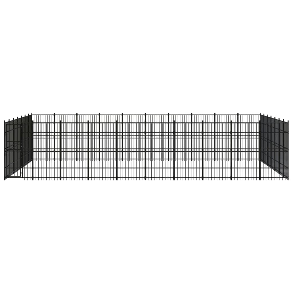 Outdoor Dog Kennel Steel 64.51 m²