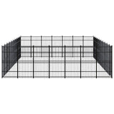 Outdoor Dog Kennel Steel 64.51 m?