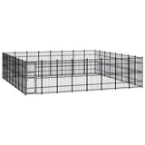 Outdoor Dog Kennel Steel 58.98 m?