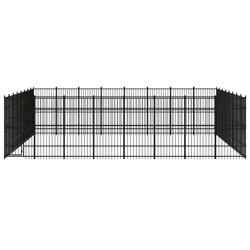 Outdoor Dog Kennel Steel 58.98 m?