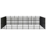 Outdoor Dog Kennel Steel 58.98 m?
