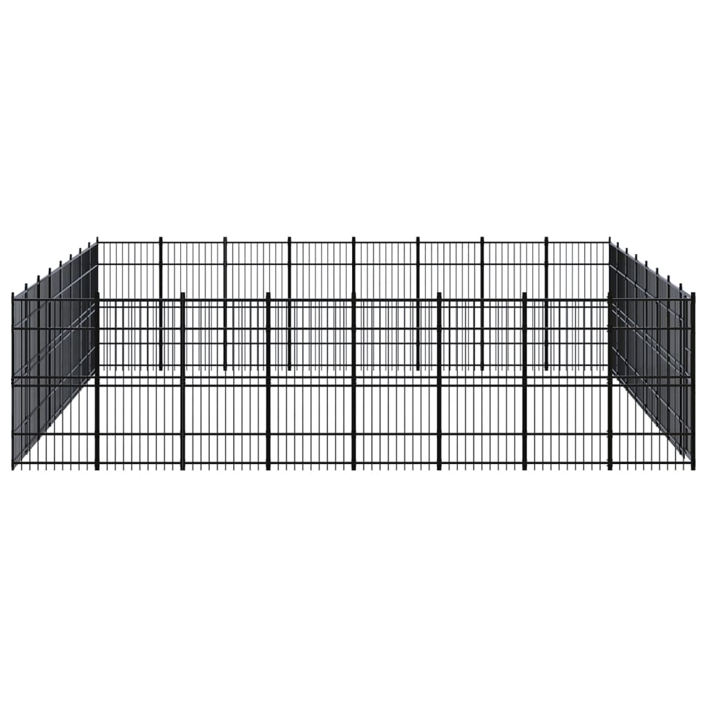 Outdoor Dog Kennel Steel 58.98 m?