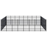 Outdoor Dog Kennel Steel 58.98 m² - Side View