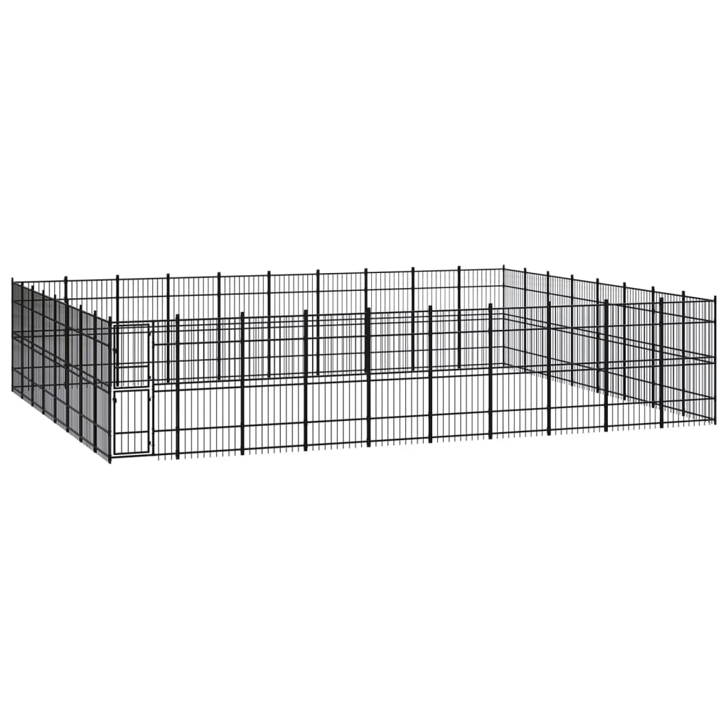 Outdoor Dog Kennel Steel 73.73 m?