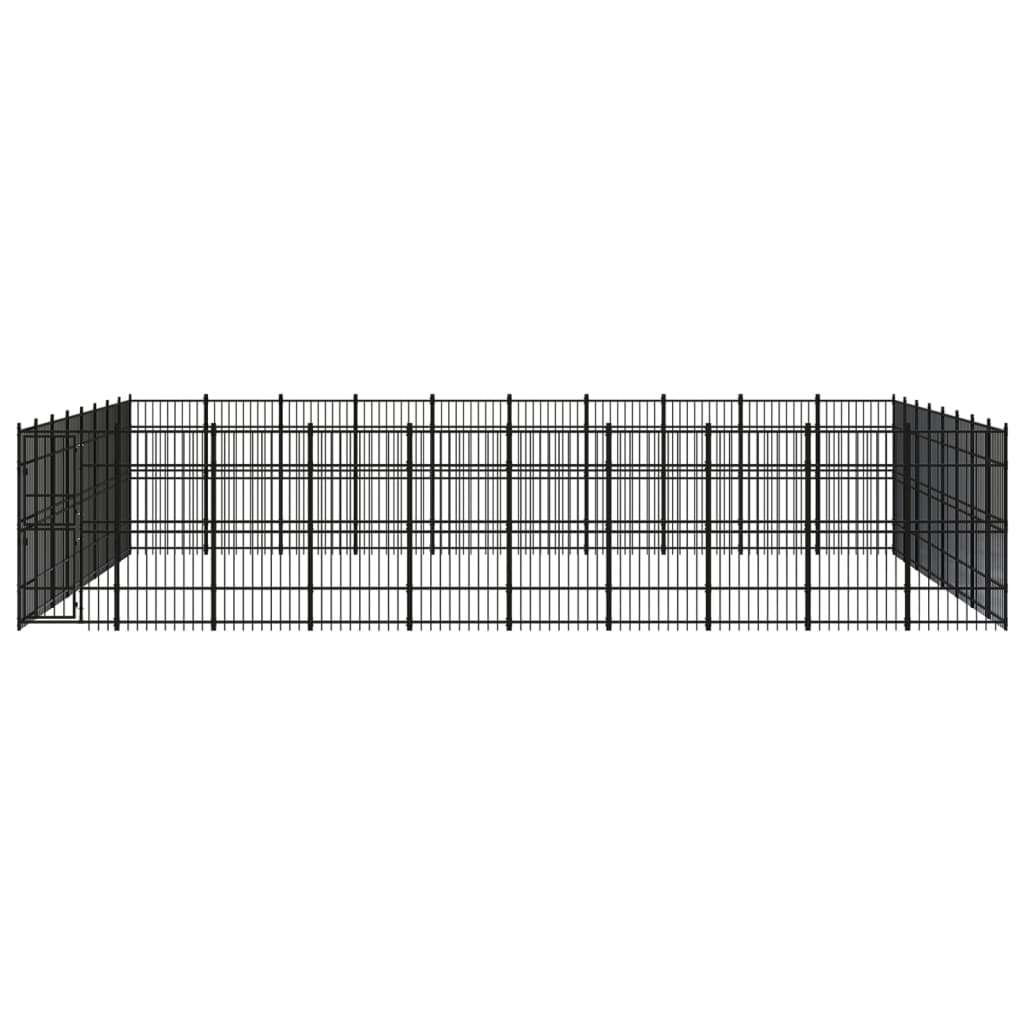 Outdoor Dog Kennel Steel 73.73 m?
