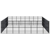 Outdoor Dog Kennel Steel 73.73 m² - Side View