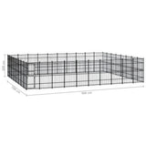 Outdoor Dog Kennel Steel 73.73 m?