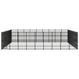 Outdoor Dog Kennel Steel 74.65 m?