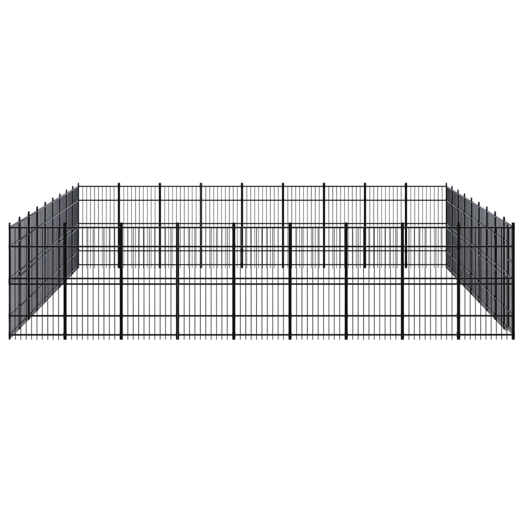 Outdoor Dog Kennel Steel 74.65 m?