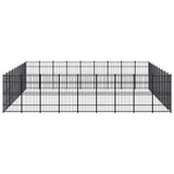 Outdoor Dog Kennel Steel 74.65 m?