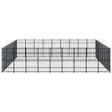 Outdoor Dog Kennel Steel 74.65 m² - Side View