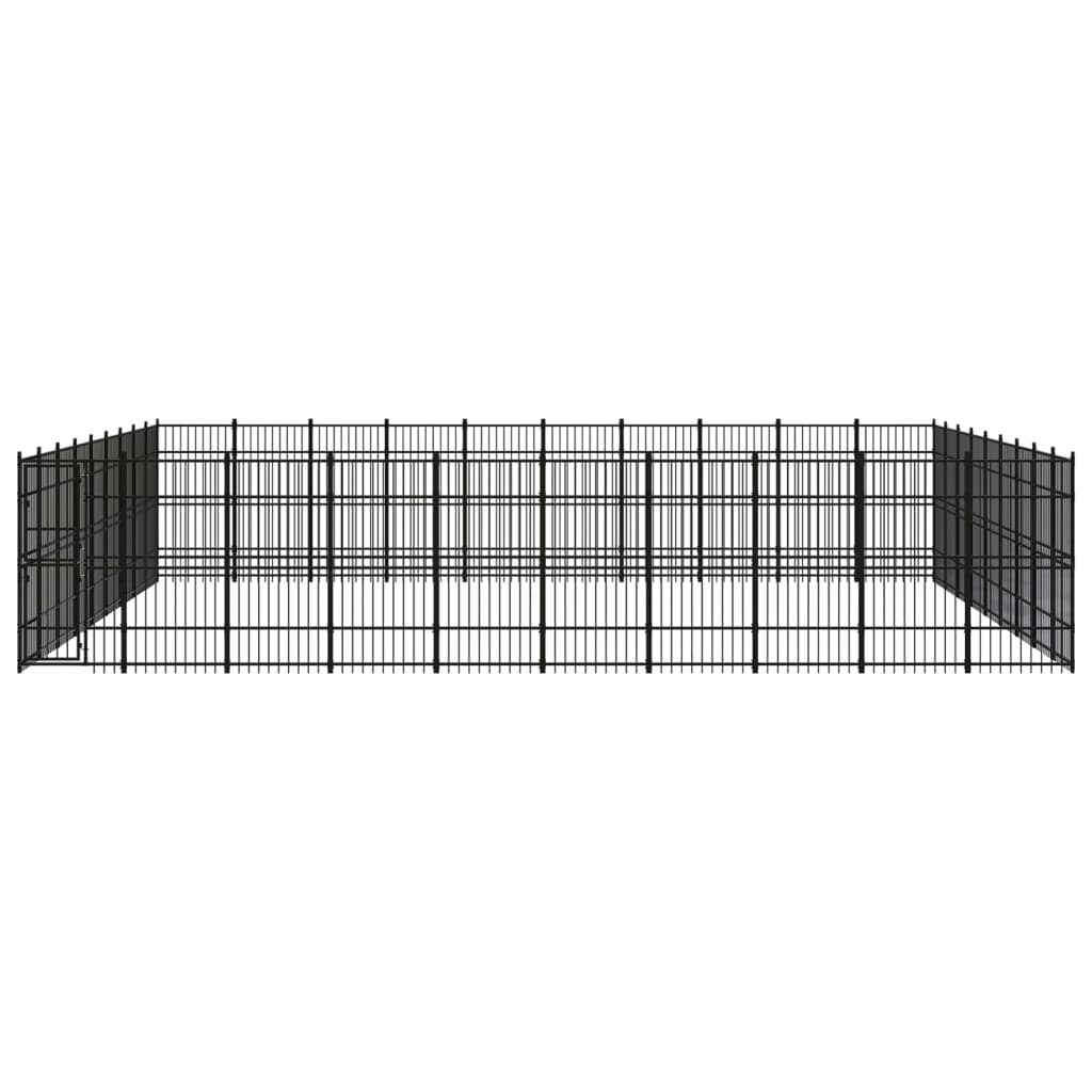 Outdoor Dog Kennel Steel 82.94 m?