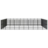 Outdoor Dog Kennel Steel 82.94 m?