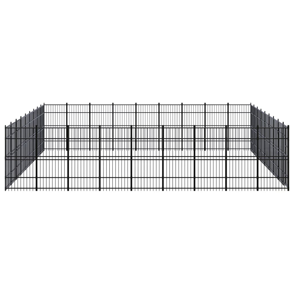 Outdoor Dog Kennel Steel 82.94 m?