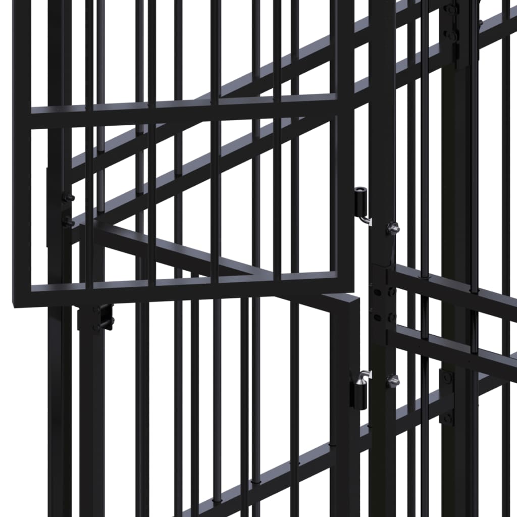 Outdoor Dog Kennel Steel 82.94 m?