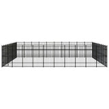 Outdoor Dog Kennel Steel 92.16 m?