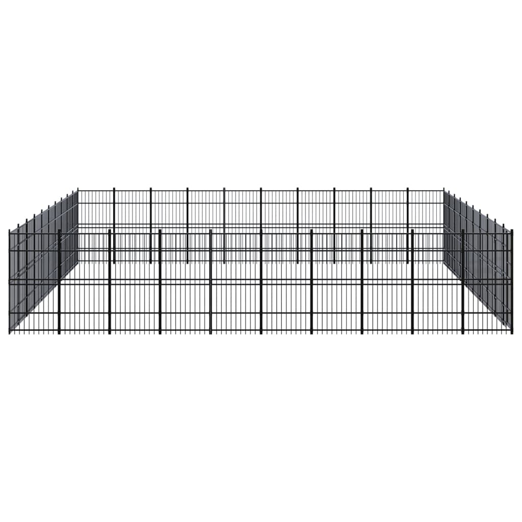 Outdoor Dog Kennel Steel 92.16 m?