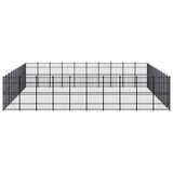 Outdoor Dog Kennel Steel 92.16 m² - Side View