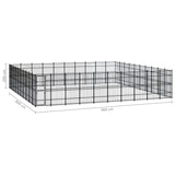 Outdoor Dog Kennel Steel 92.16 m?