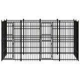 Outdoor Dog Kennel Steel 7.37 m?