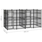 Outdoor Dog Kennel Steel 7.37 m?