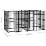 Outdoor Dog Kennel Steel 7.37 m² - Close-Up Angle