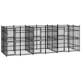 Outdoor Dog Kennel Steel 11.06 m?