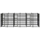 Outdoor Dog Kennel Steel 11.06 m?