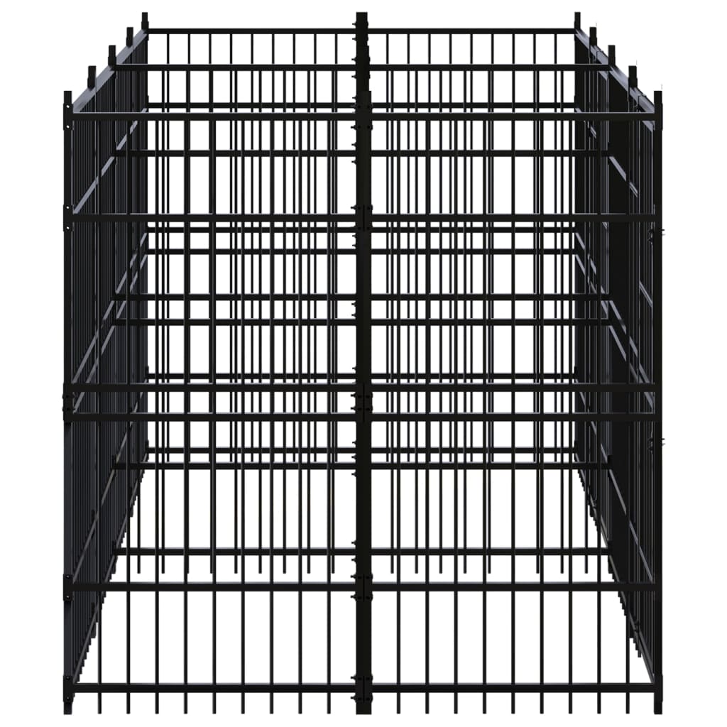 Outdoor Dog Kennel Steel 11.06 m?
