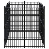 Outdoor Dog Kennel Steel 11.06 m?