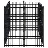 Outdoor Dog Kennel Steel 11.06 m² - Side View