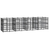 Outdoor Dog Kennel Steel 14.75 m?