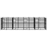 Outdoor Dog Kennel Steel 14.75 m² - Front View