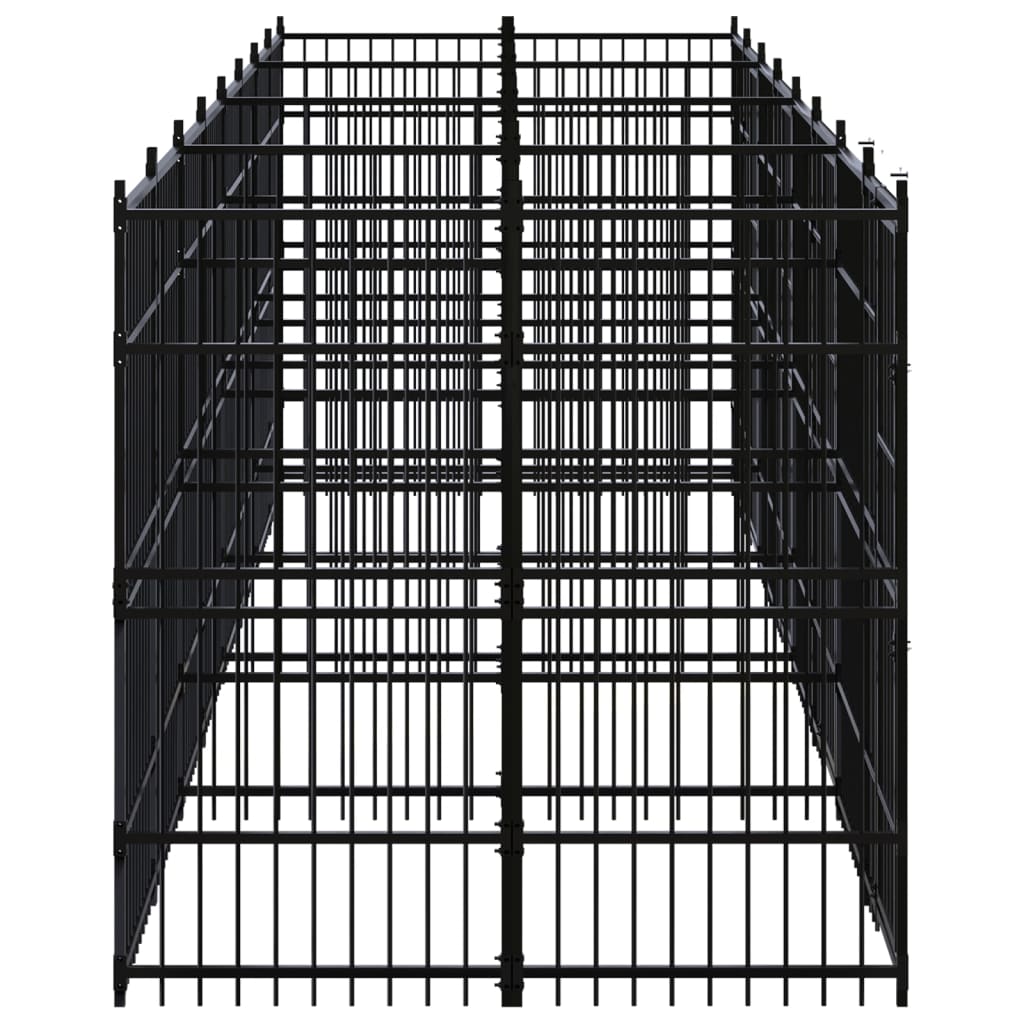 Outdoor Dog Kennel Steel 14.75 m?