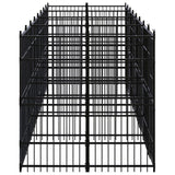 Outdoor Dog Kennel Steel 14.75 m² - Side View