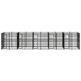 Outdoor Dog Kennel Steel 18.43 m?