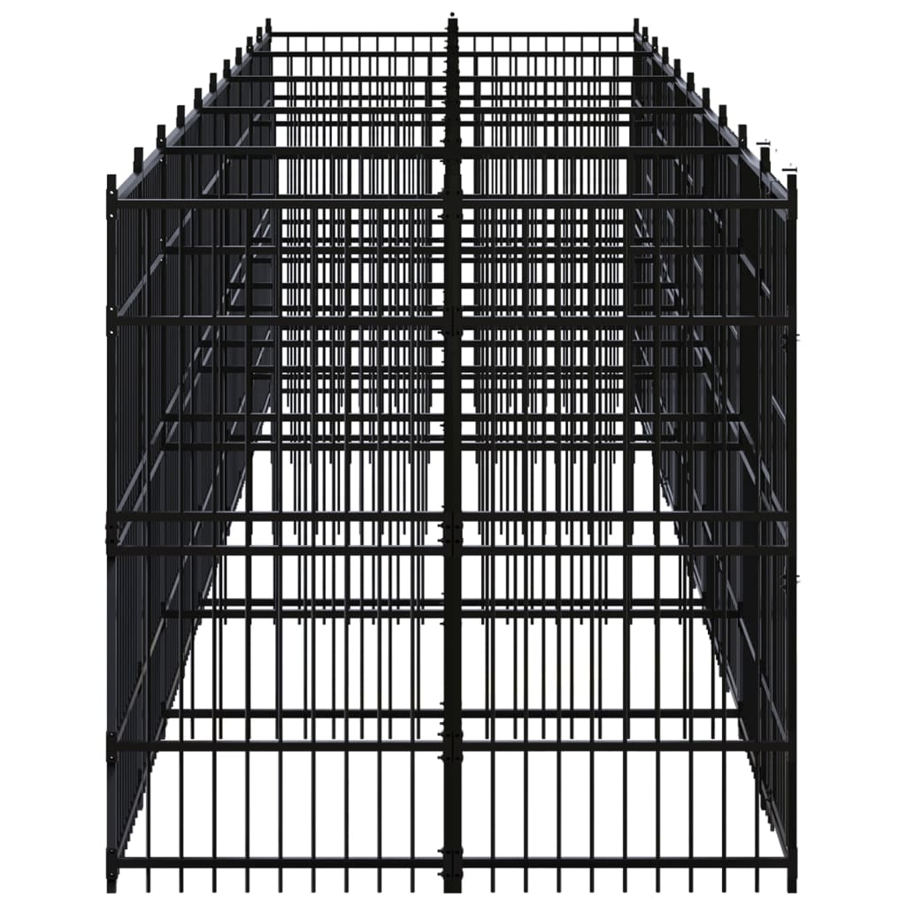 Outdoor Dog Kennel Steel 18.43 m?