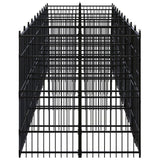 Outdoor Dog Kennel Steel 18.43 m² - Side View