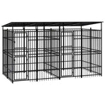 Outdoor Dog Kennel with Roof Steel 7,37 m²